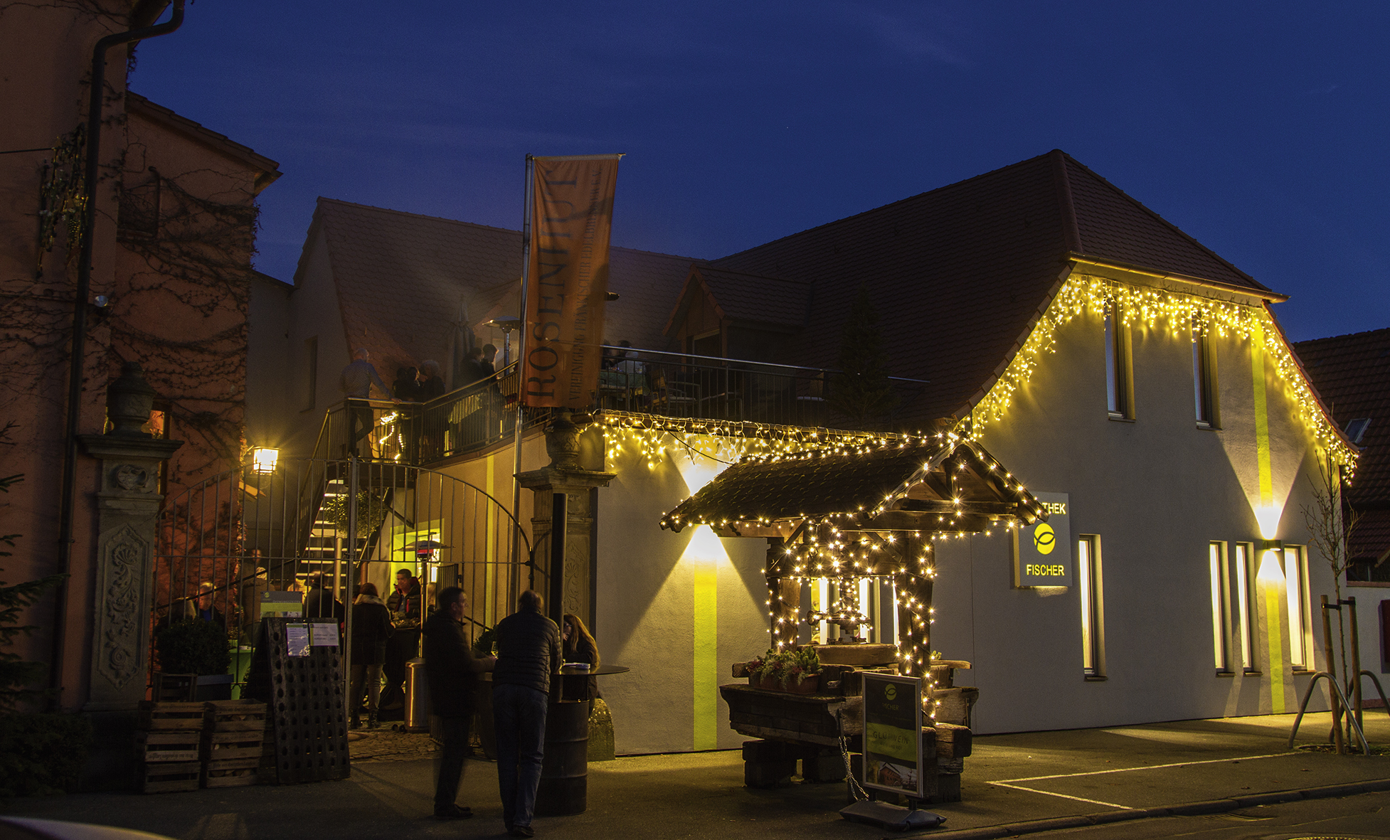 Vinothek Fischer in weihnachtlichem Glanz